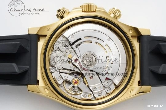 1222 OnTrend Daytona 116518 BTF 1:1 Best Edition YG Black Dial on Oysterflex Rubber Strap SA4130 V 2260